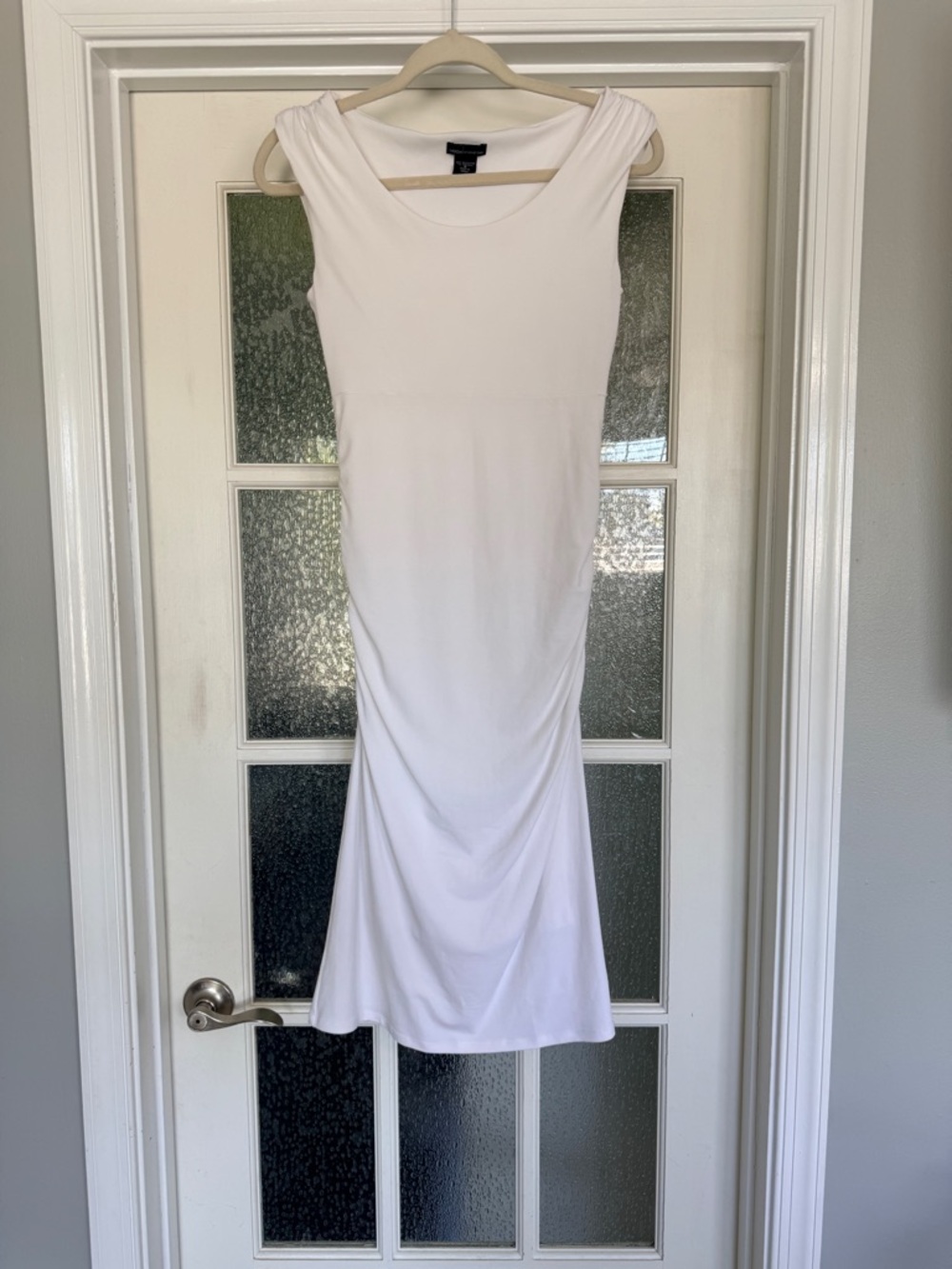 Moda International White Midi Scoop Dress